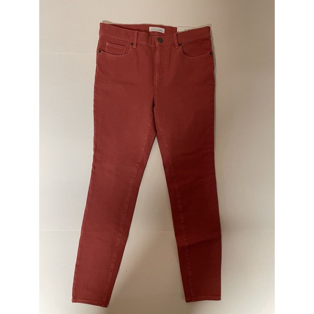 Ann Taylor Loft Women's Performance Denim Legging Pants Light Wash Red Size 8 - Picture 1 of 8